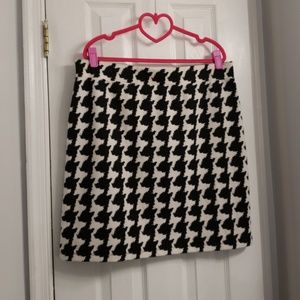Houndstooth bodycon skirt